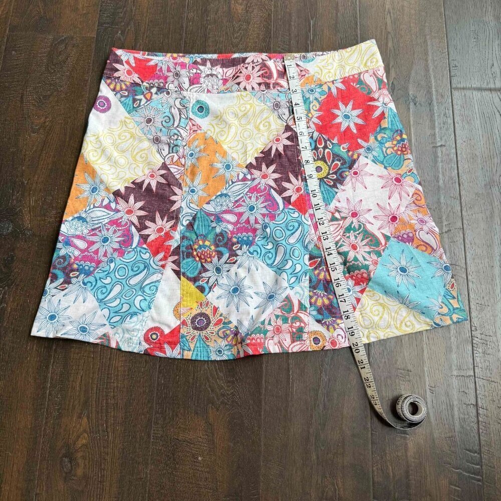 Rip Skirt Women Hawaii Patchwork Wrap Skirt Travel Summer Multicolor Size XL - Picture 8 of 9